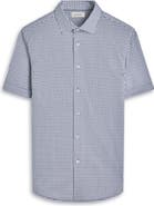 Bugatchi Miles OoohCotton® Gingham Short Sleeve Button-Up Shirt
