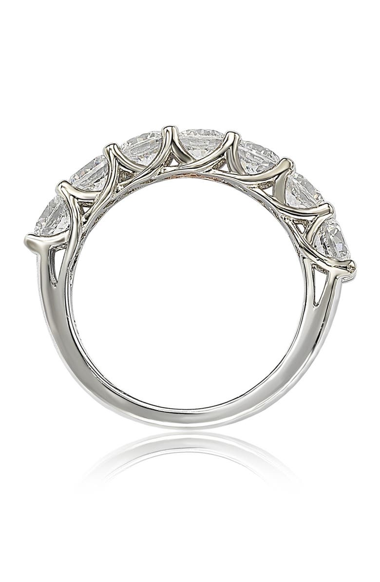 SUZY LEVIAN Cubic Zirconia Half Eternity Band Ring, Alternate, color, White