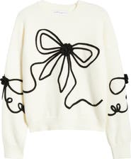 Petal & Pup Isiora 3D Embroidered Bow Sweater