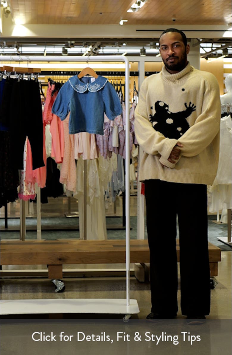 Kids' Scallop Collar Cotton Chambray Top, sales video thumbnail