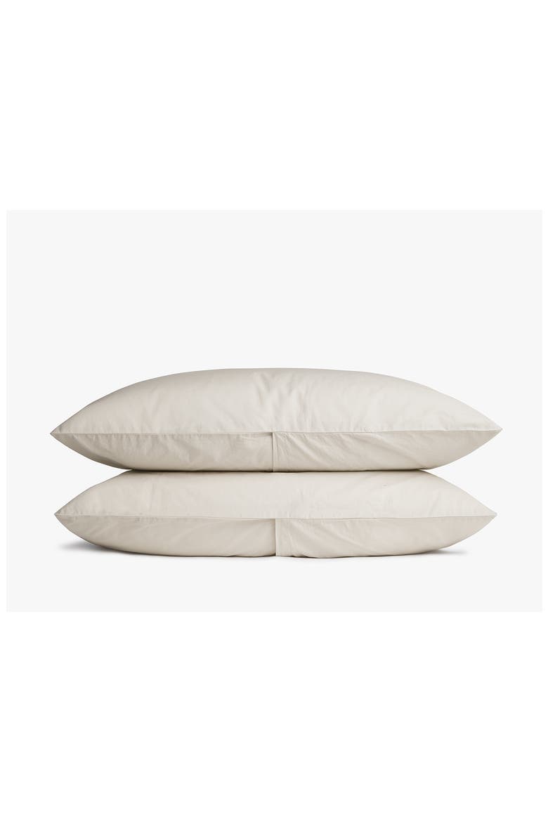 Percale Pillowcases, Alternate, color, BONE