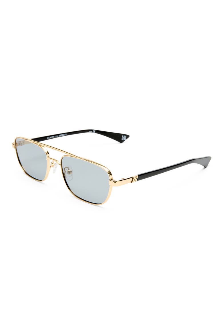 Le Mimi 57mm Aviator Sunglasses, Alternate, color, GOLD / SMOKE TINT