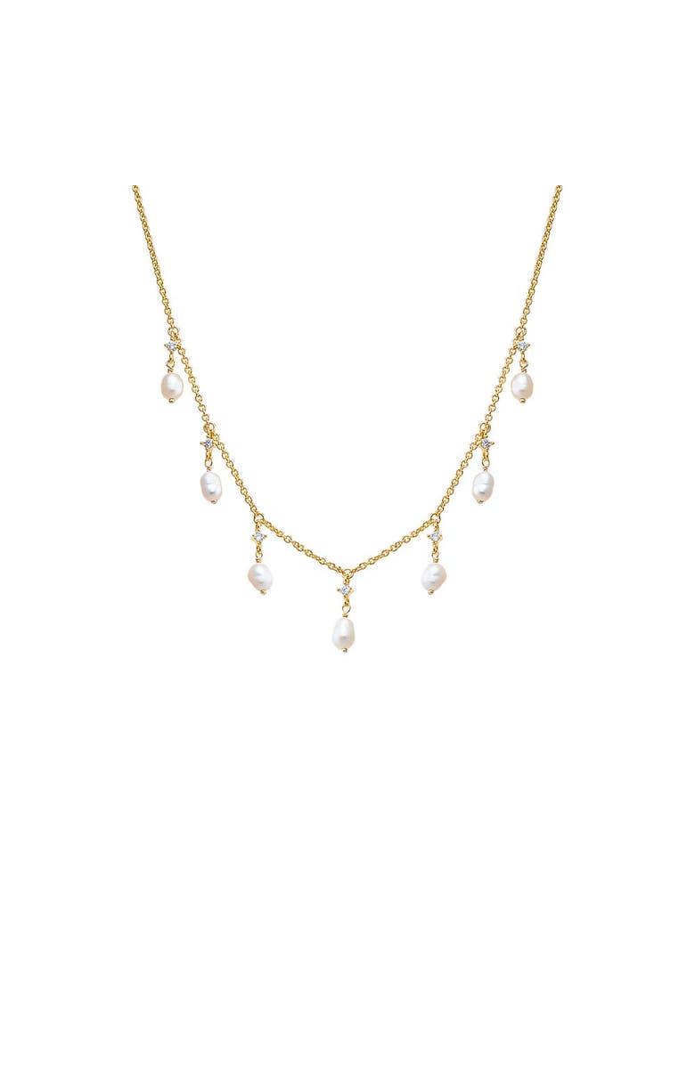 BY ADINA EDEN CZ X Pearl Shaker Necklace, Main, color, 