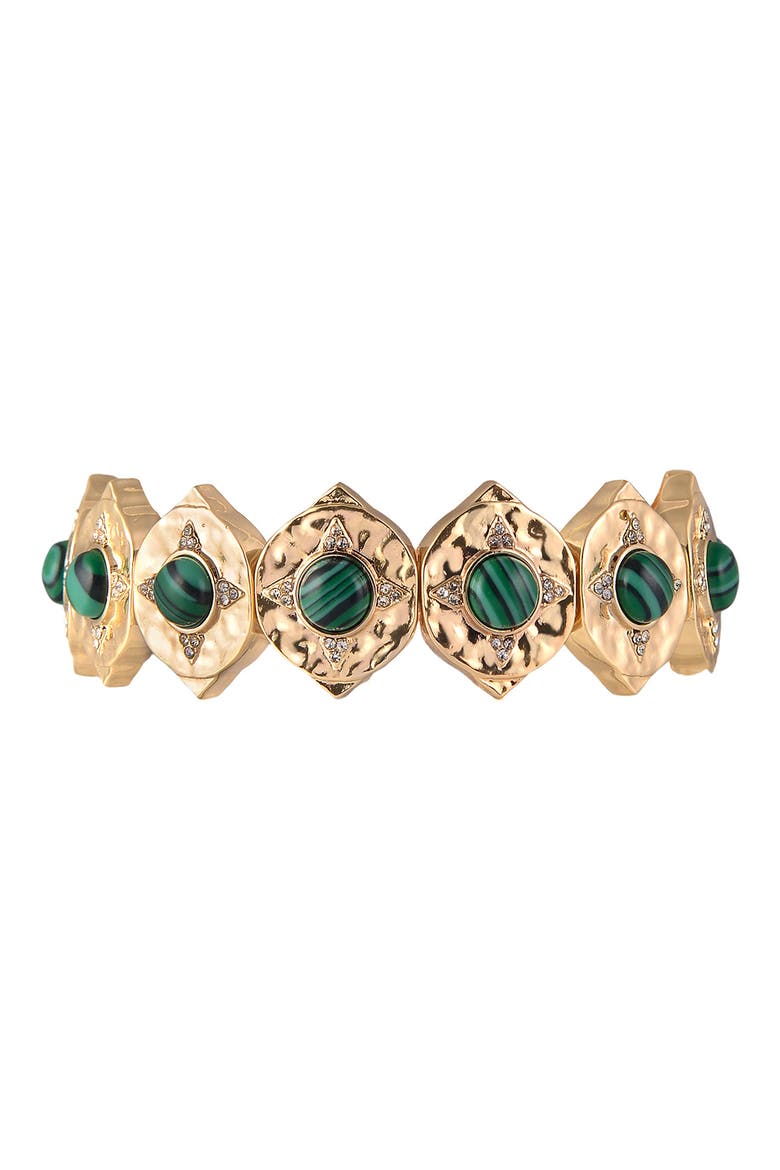 Malachite Stretch Bracelet, Main, color, GREEN