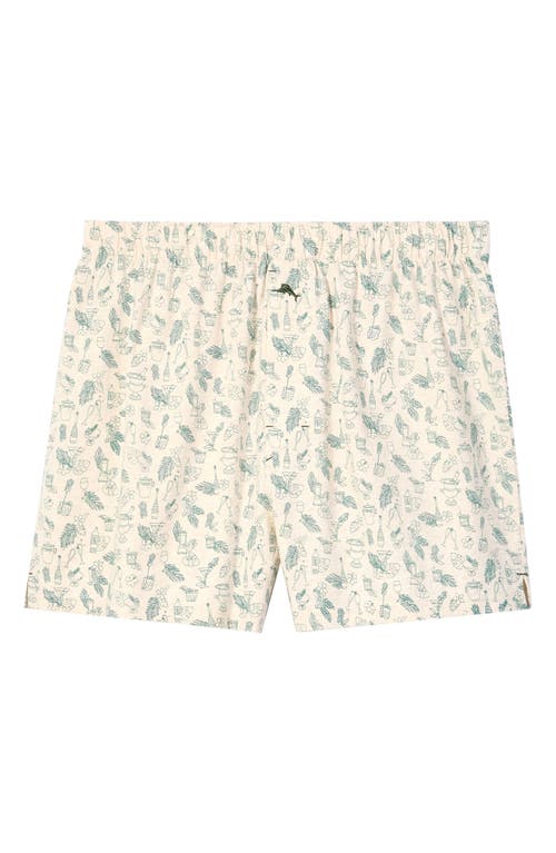 Tommy Bahama Knit Stretch Cotton Boxers In Metallic