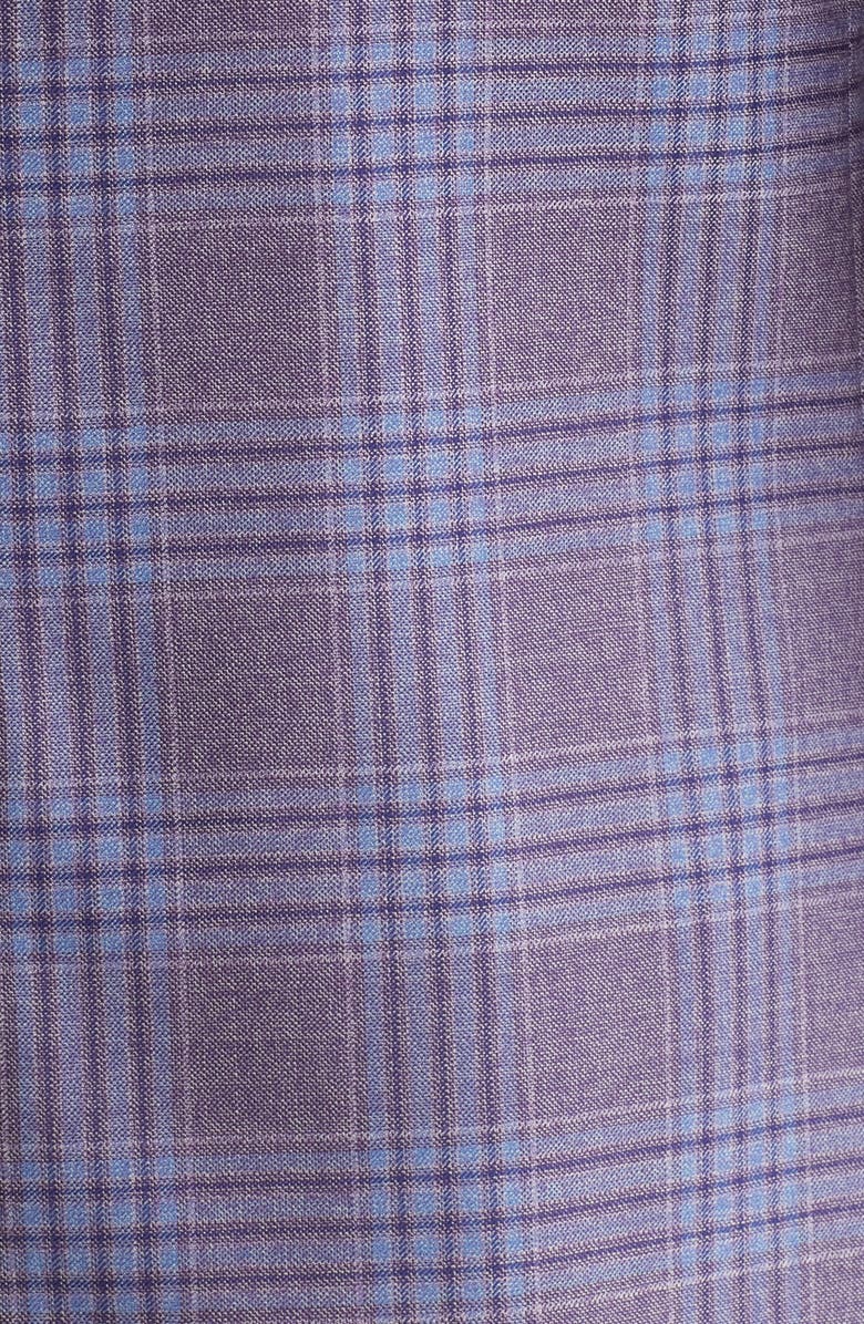 Ted Baker London Jay Slim Fit Windowpane Check Blazer, Alternate, color, Berry