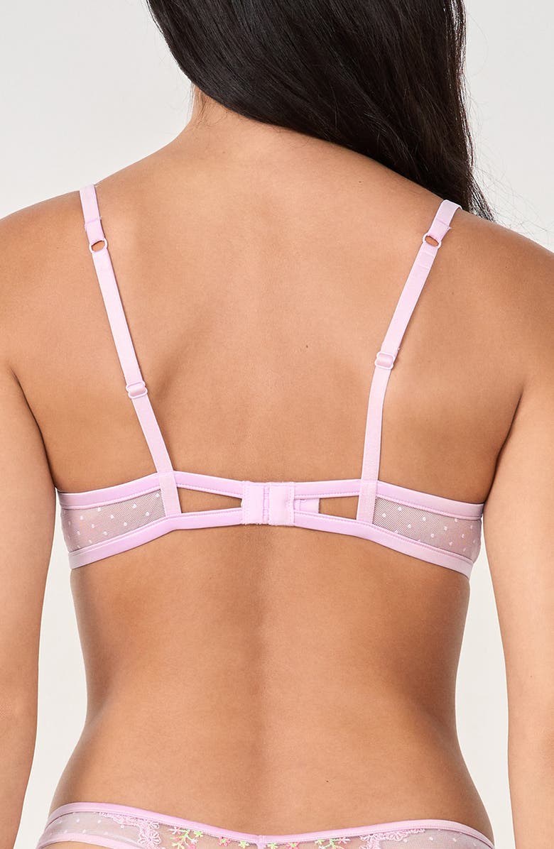 Etam Reveuse Embroidered Underwire Spacer Bra, Alternate, color, Lilac