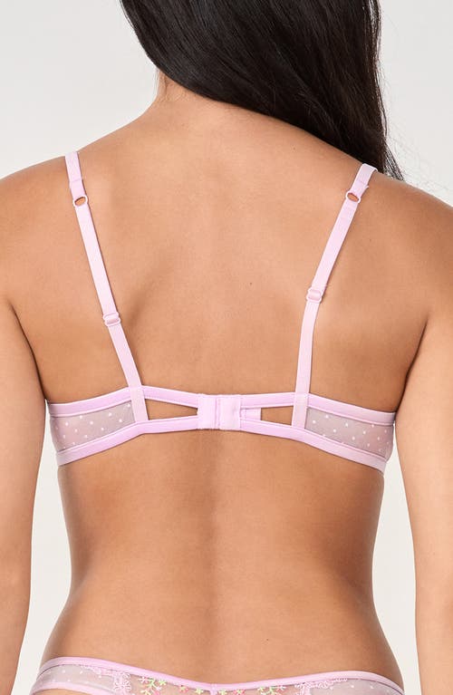 Etam Reveuse Embroidered Underwire Spacer Bra In Purple