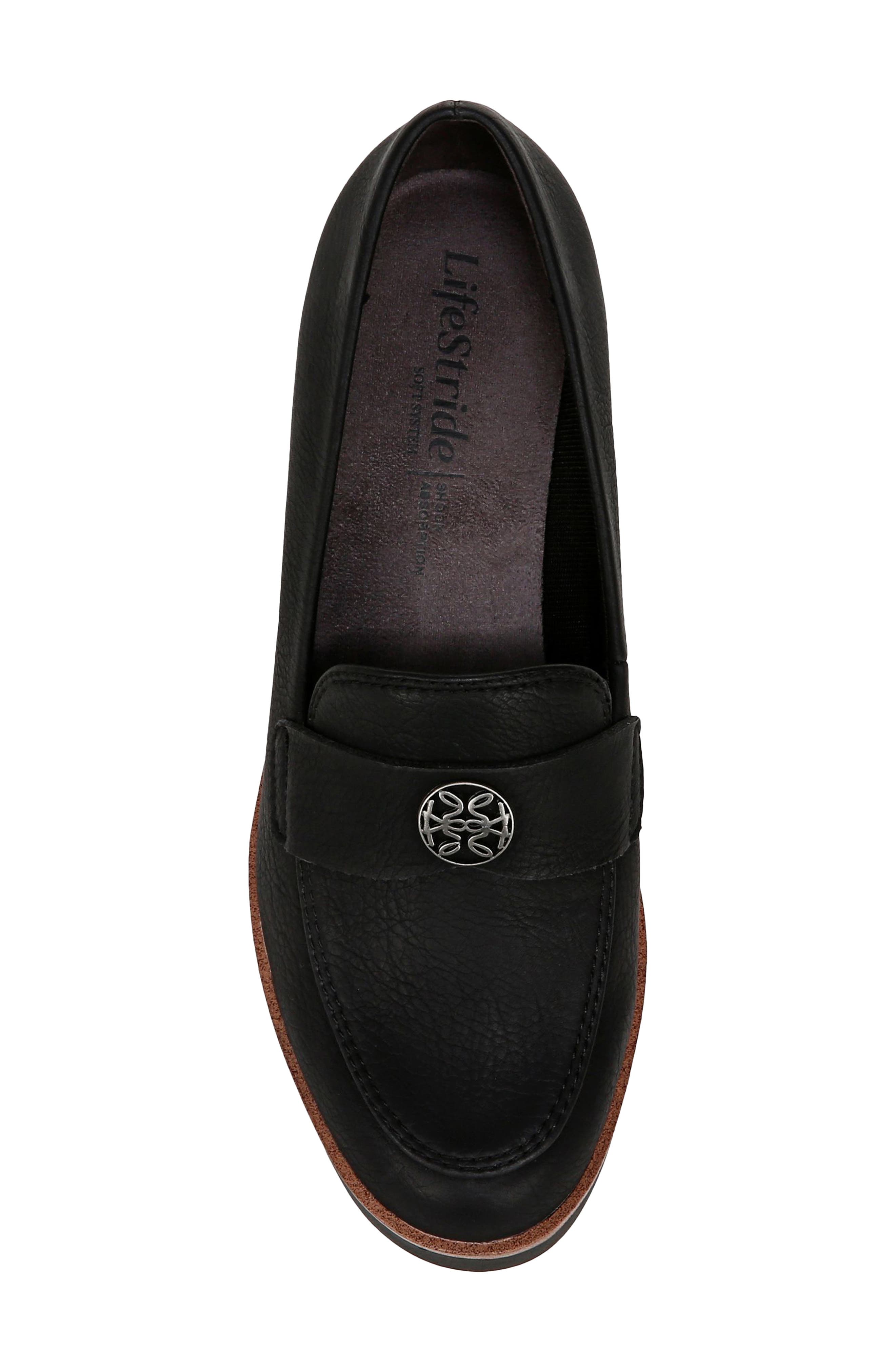 LifeStride Zed Wedge Loafer, Alternate, color, Black