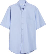Givenchy Short Sleeve Cotton Oxford Button-Down Shirt