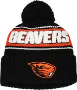 New Era Men's New Era Black Oregon State Beavers Bold Cuffed Knit Hat with Pom