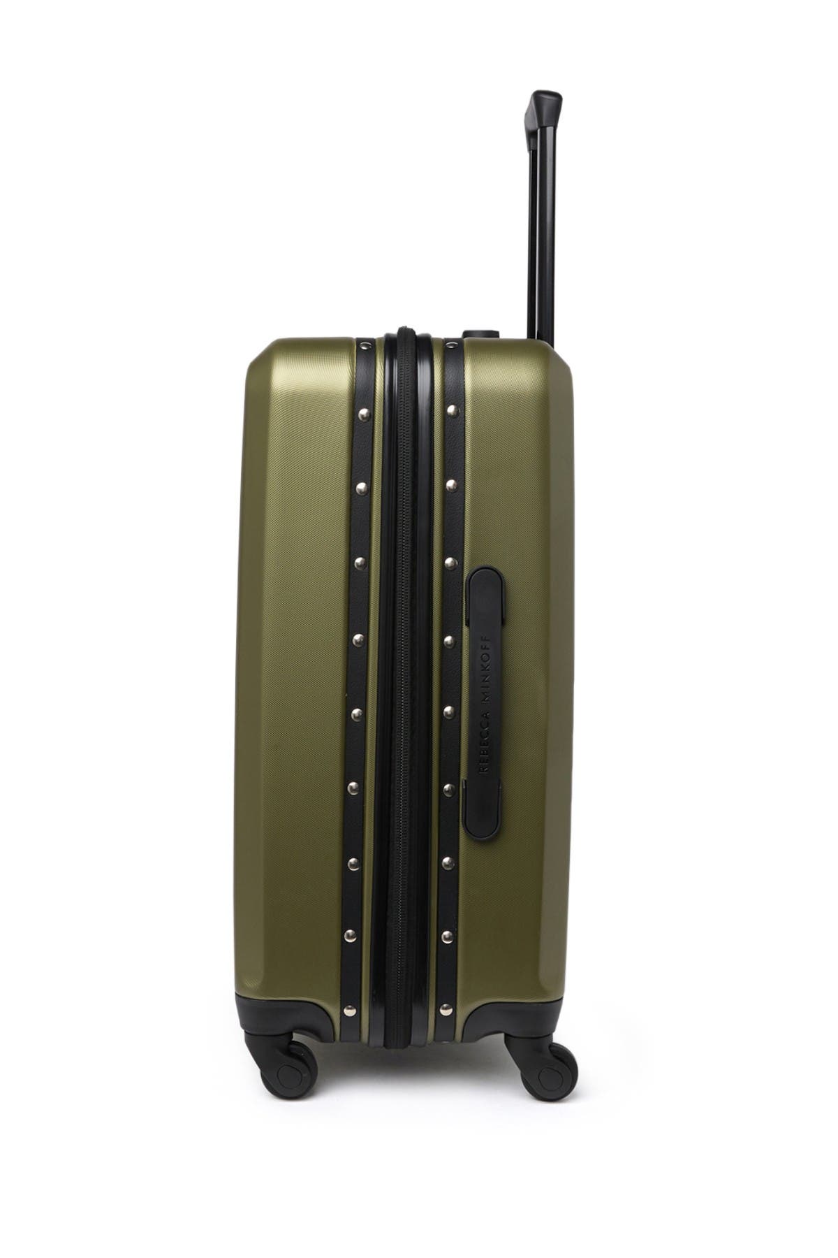 Rebecca Minkoff Green Stud 24" Hardside Upright Spinner, Alternate, color, 