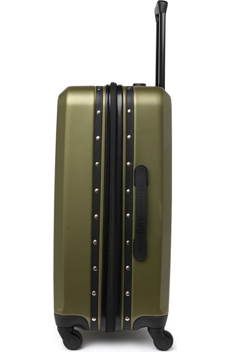 Rebecca Minkoff Green Stud 24" Hardside Upright Spinner, Alternate, color,