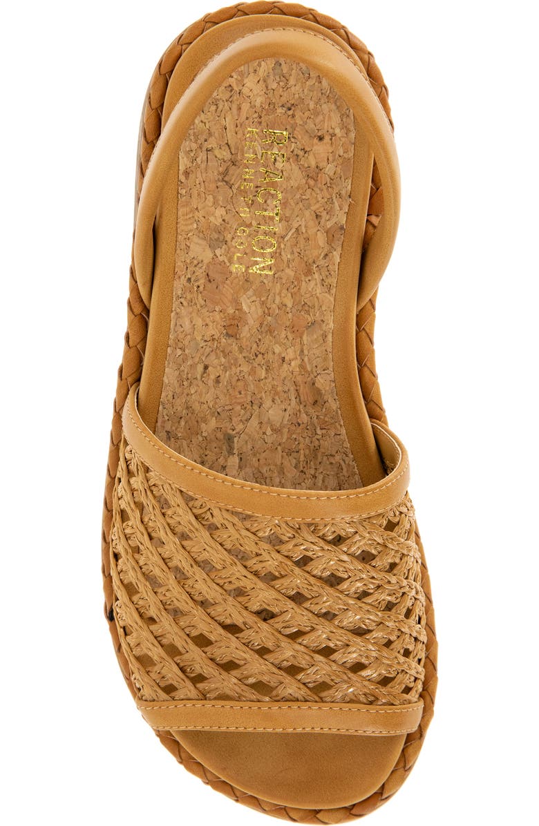Reaction Kenneth Cole Savvi Slingback Sandal, Alternate, color, Camel Raffia