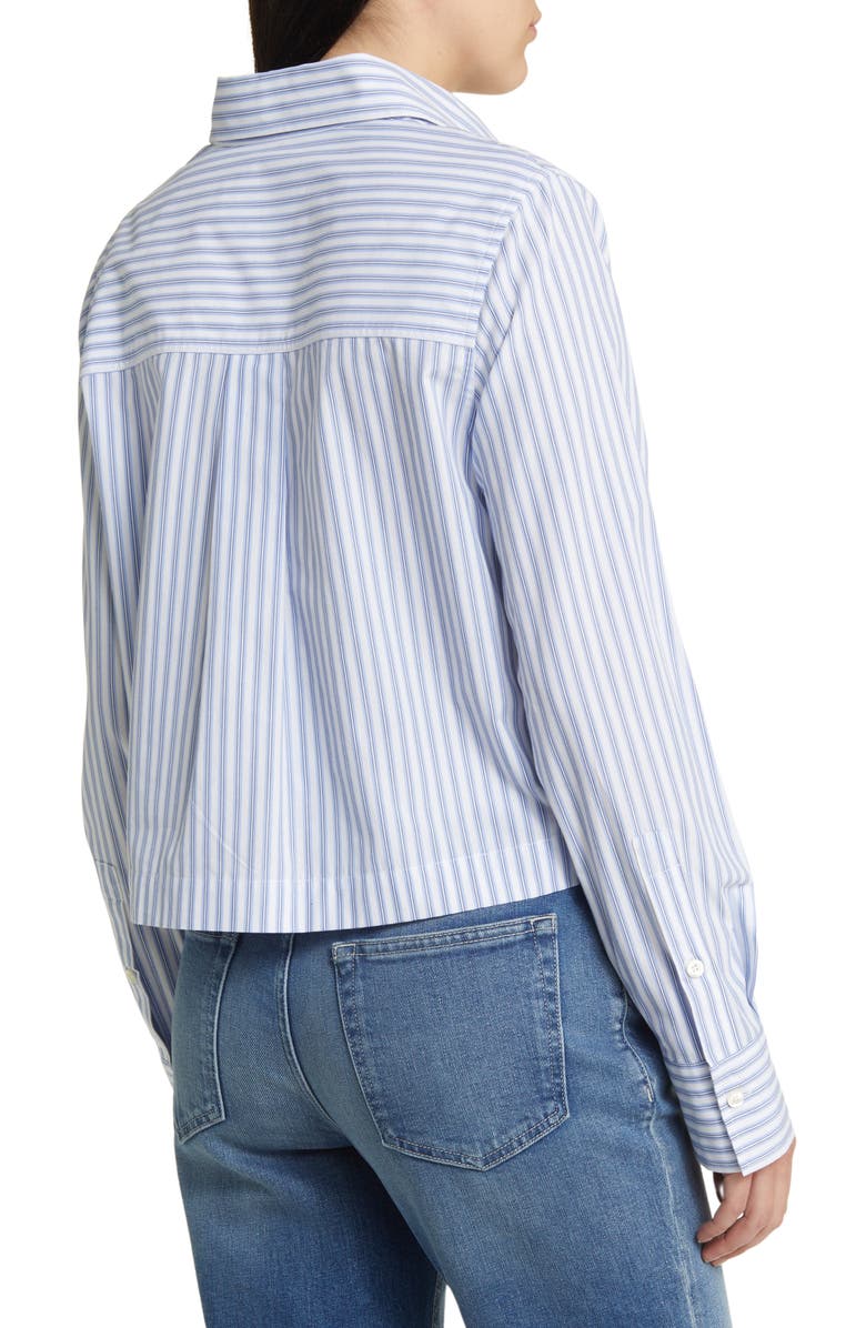 Closed Classic Stripe Organic Cotton Crop Shirt, Alternate, color,