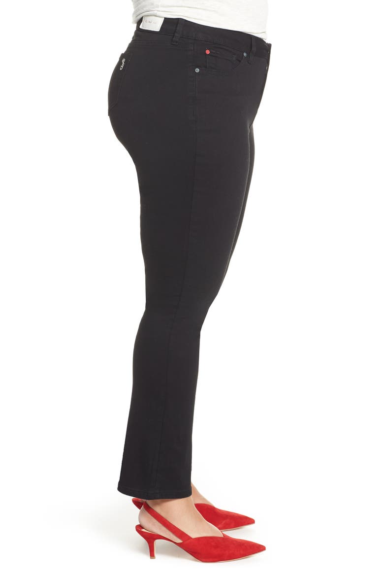 High Waist Bootcut Jeans, Alternate, color, SOLID BLACK