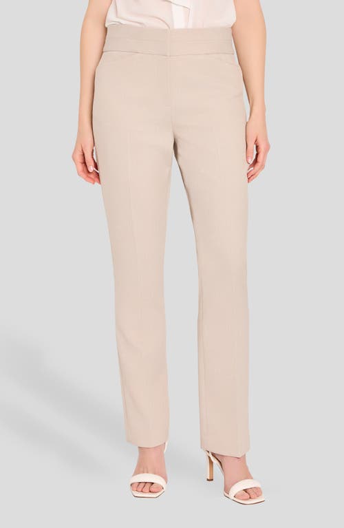 Tahari Asl Bell Bottom Pants In Brown