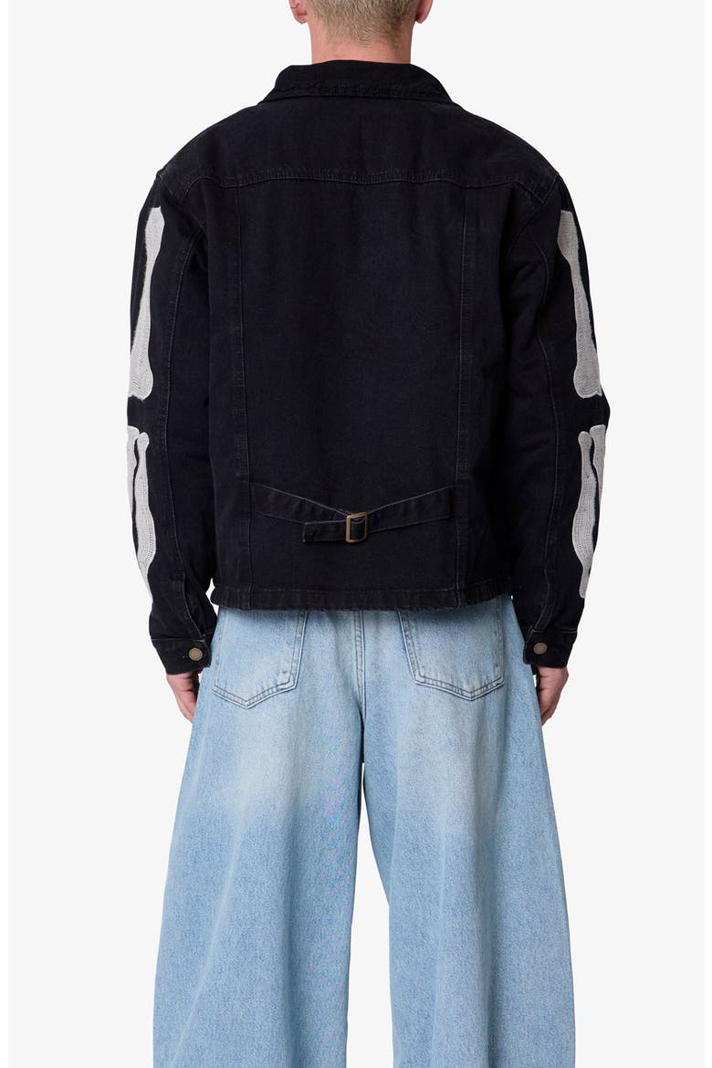 Skeleton Work Jacket, Alternate, color, BLACK