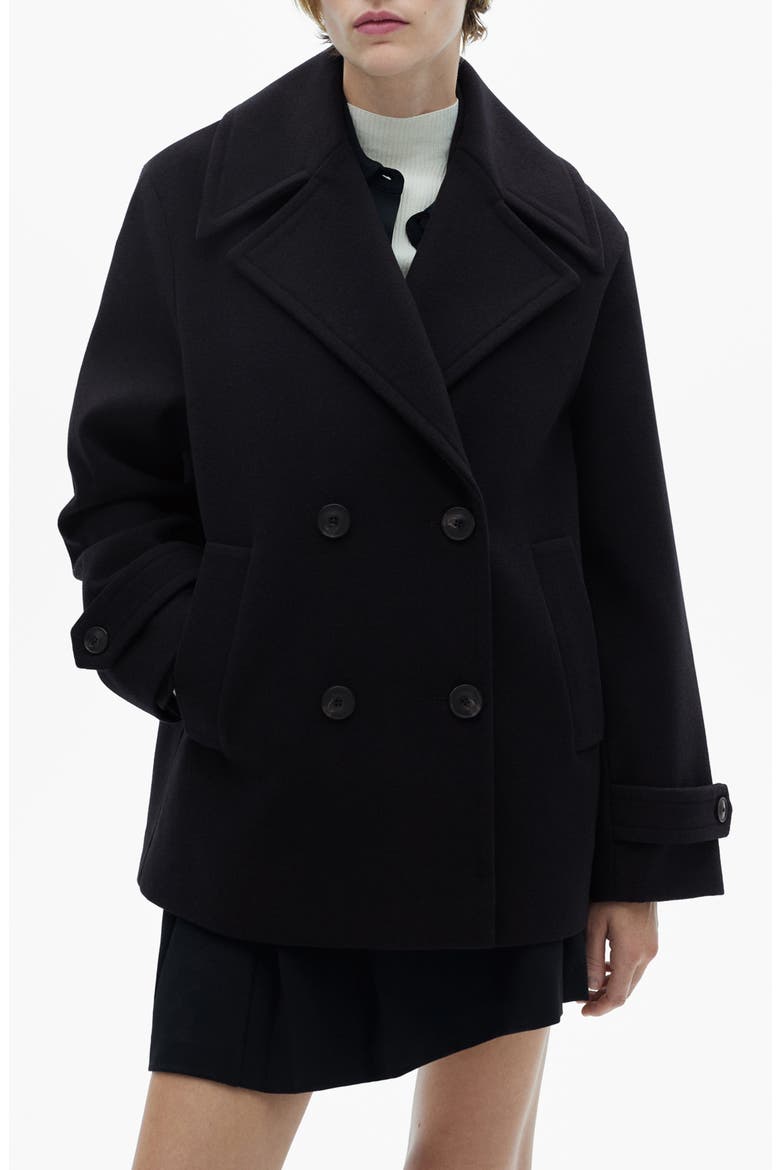 Double Breasted Coat, Main, color, DARK NAVY