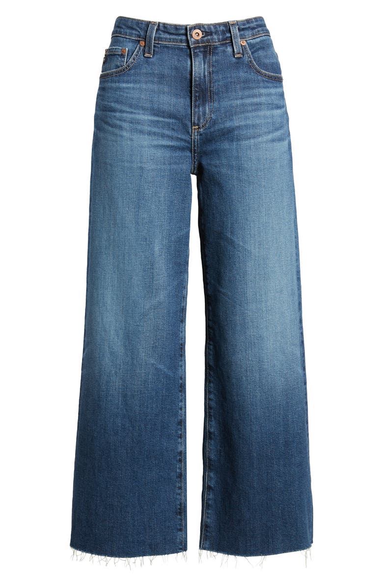 AG Saige Raw Hem Ankle Wide Leg Jeans, Alternate, color, 