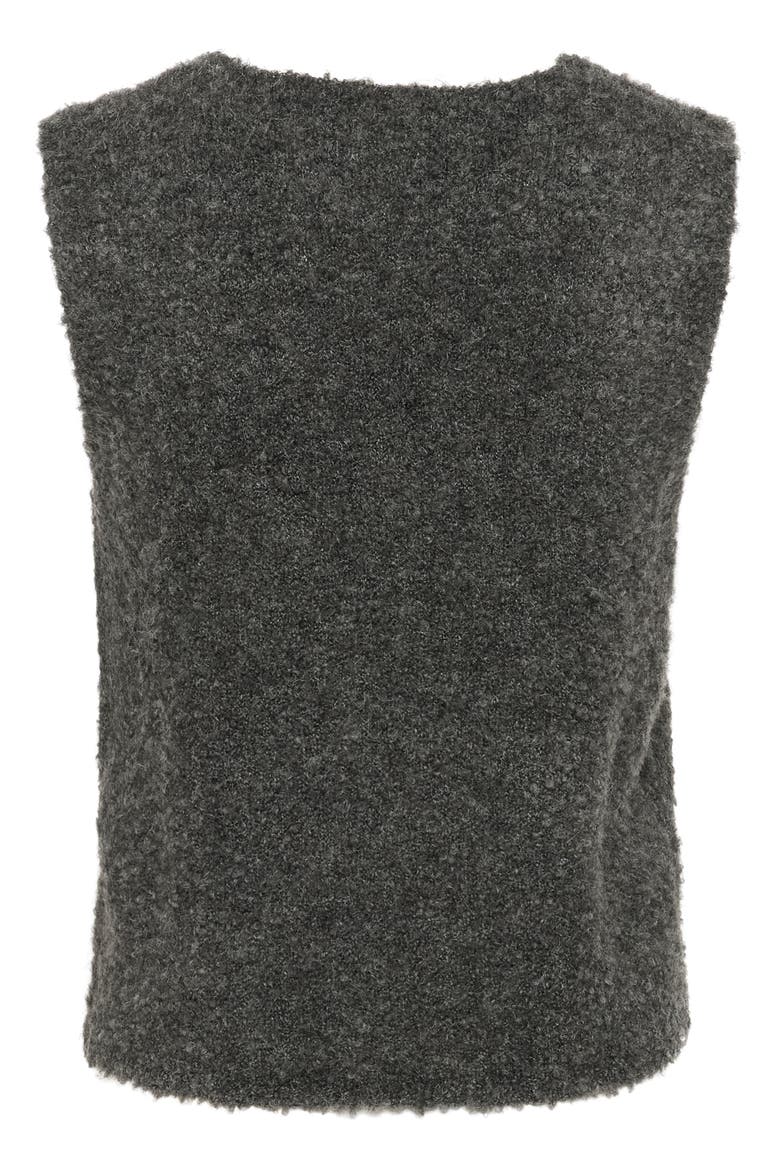 Slvenessa V-Neck Fluffy Knit Waistcoat, Alternate, color, Grey Melange