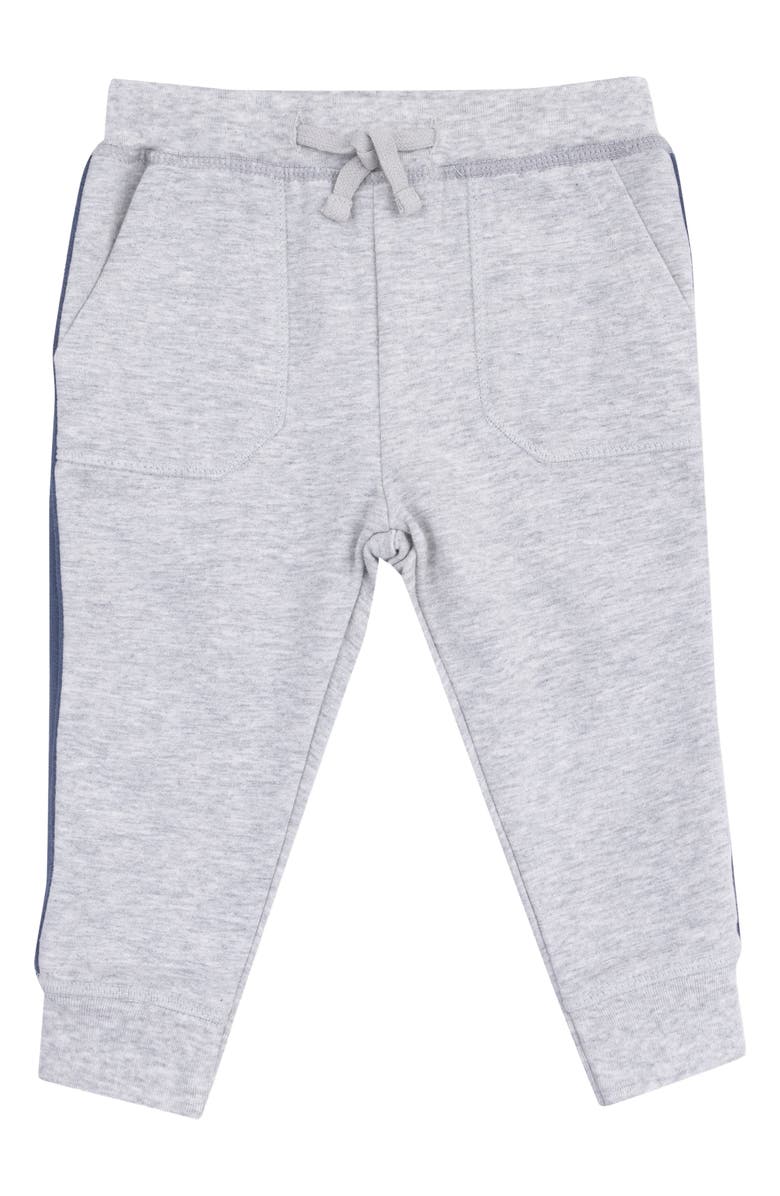 Angel Dear Kids' Stripe French Terry Joggers, Main, color, Heather Gray