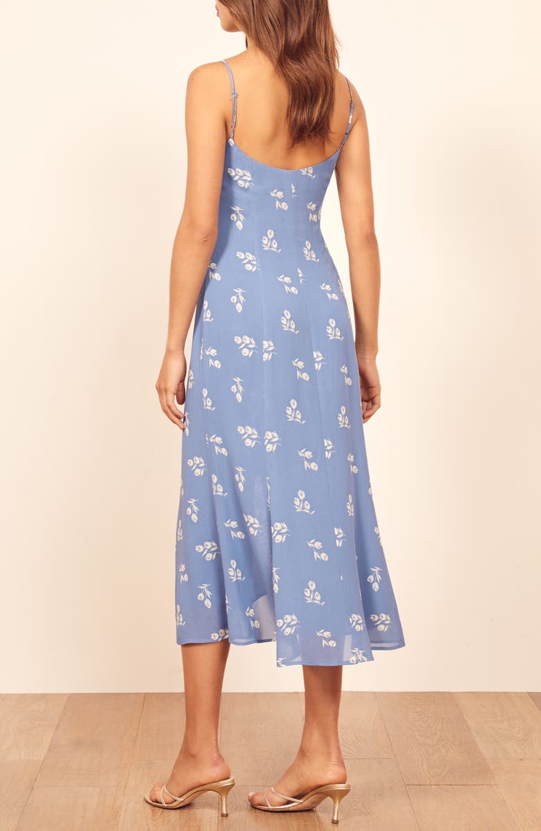 Reformation Cybill Button Front Sundress, Alternate, color,