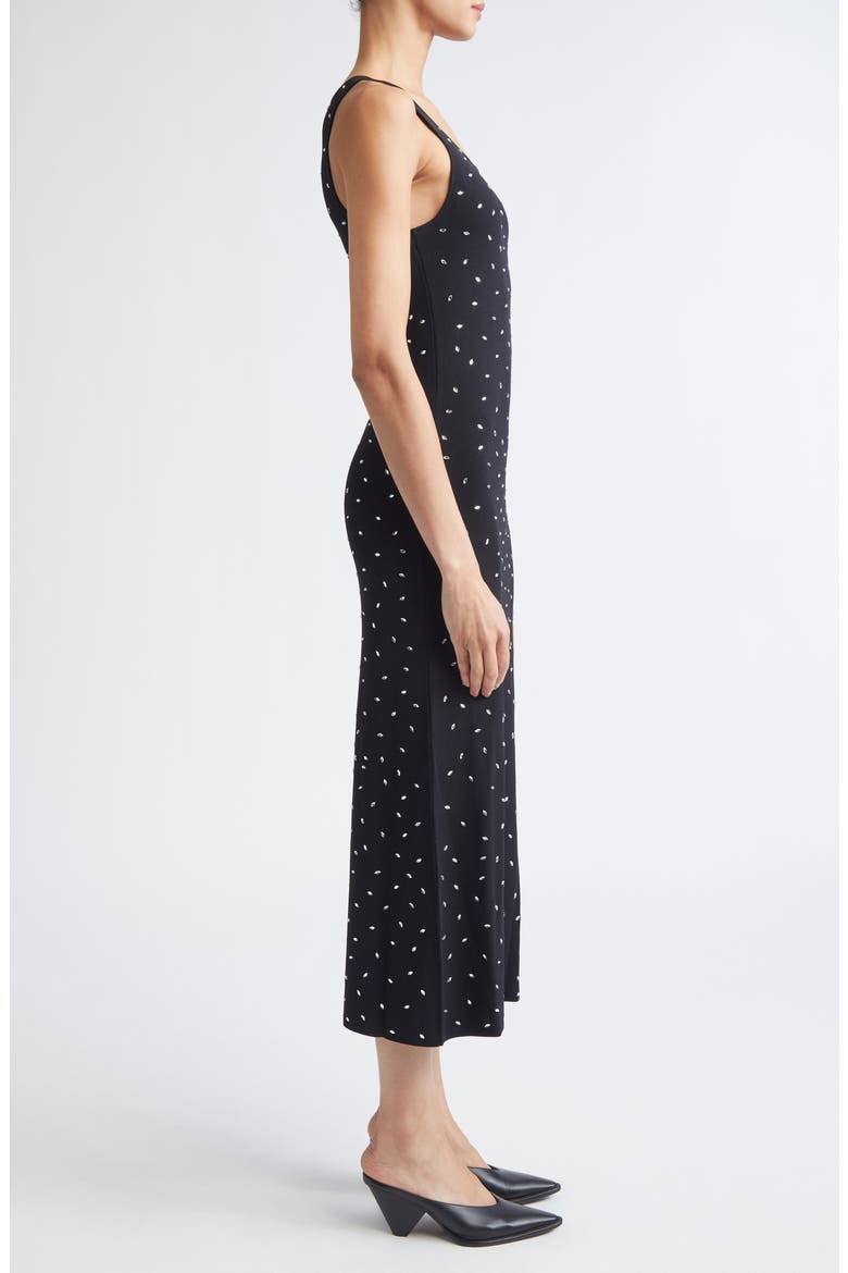 Geordie Crystal Embellished Jersey Dress, Alternate, color, BLACK