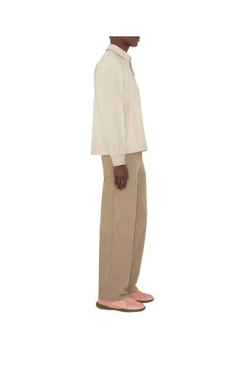 Burberry Men's Washed Twill Trousers In Quill