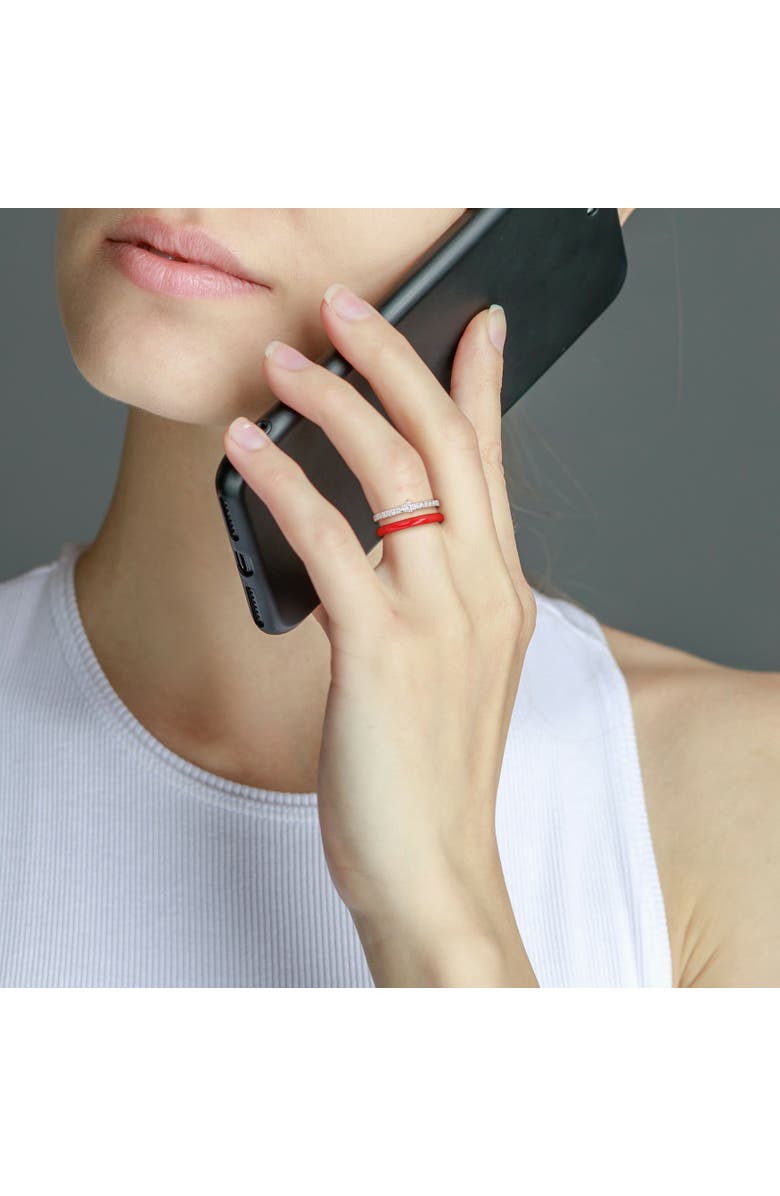 Julianna B. 1/3 CTW Diamond & Red Enamel Heart Ring 14k, Alternate, color, Red Enamel