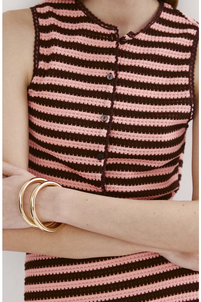 Stripe Sweater Vest, Alternate, color, PASTEL PINK