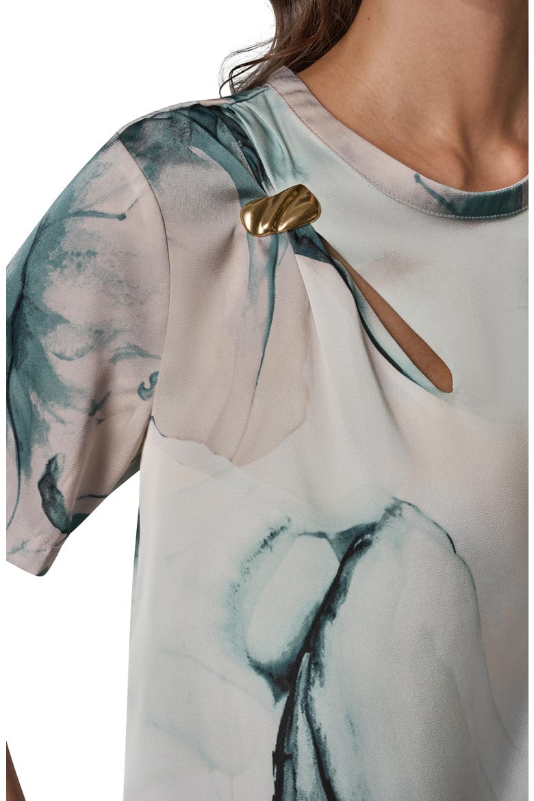 Hardware Detail Short Sleeve Top, Alternate, color, SKYLIGHT MULTI