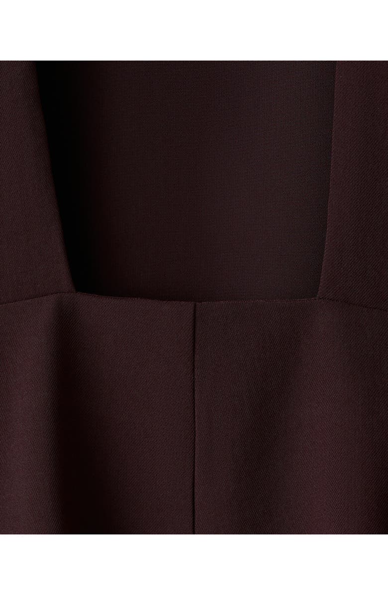 MANGO Capelet Sleeve Wide Leg Jumpsuit, Alternate, color, Chocolate