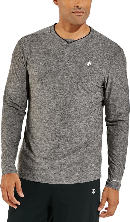 Men's Long Sleeve Tennis T-Shirt, UPF 50+ Sun Protection, Tiebreaker