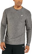 Coolibar Men's Long Sleeve Tennis T-Shirt, UPF 50+ Sun Protection, Tiebreaker