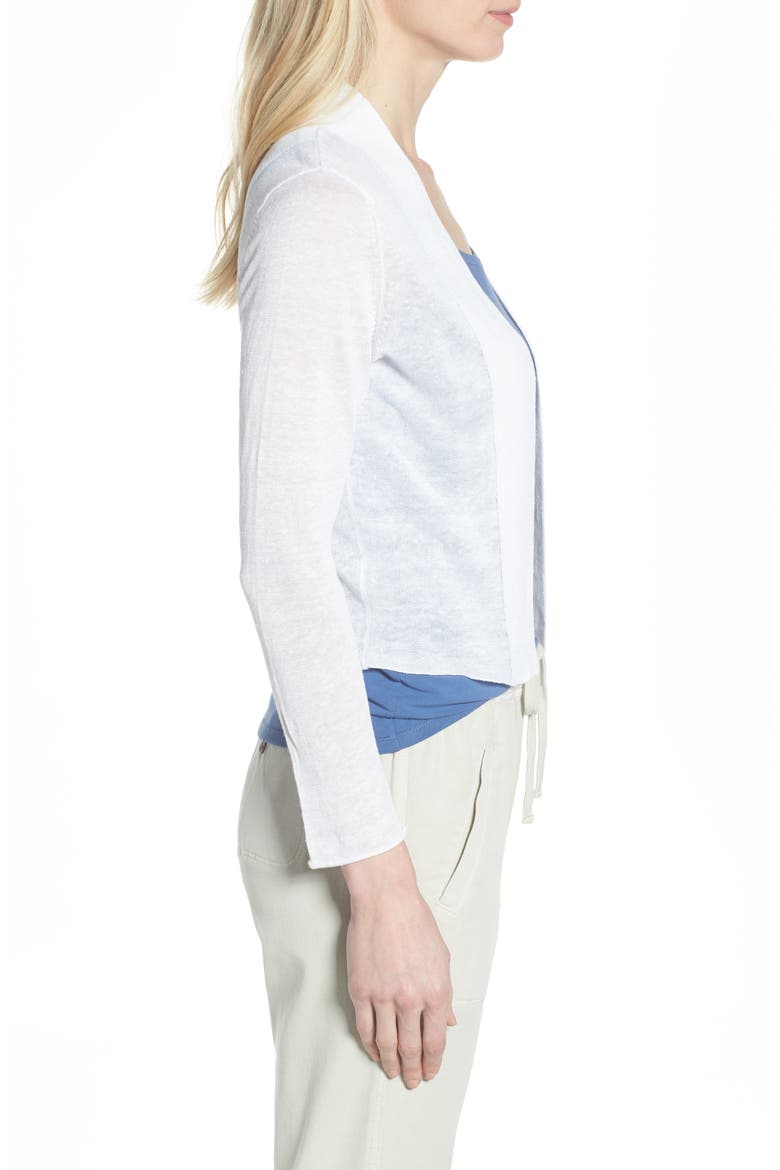 NIC + ZOE Daybreak Open Front Cardigan, Alternate, color, PAPER WHITE