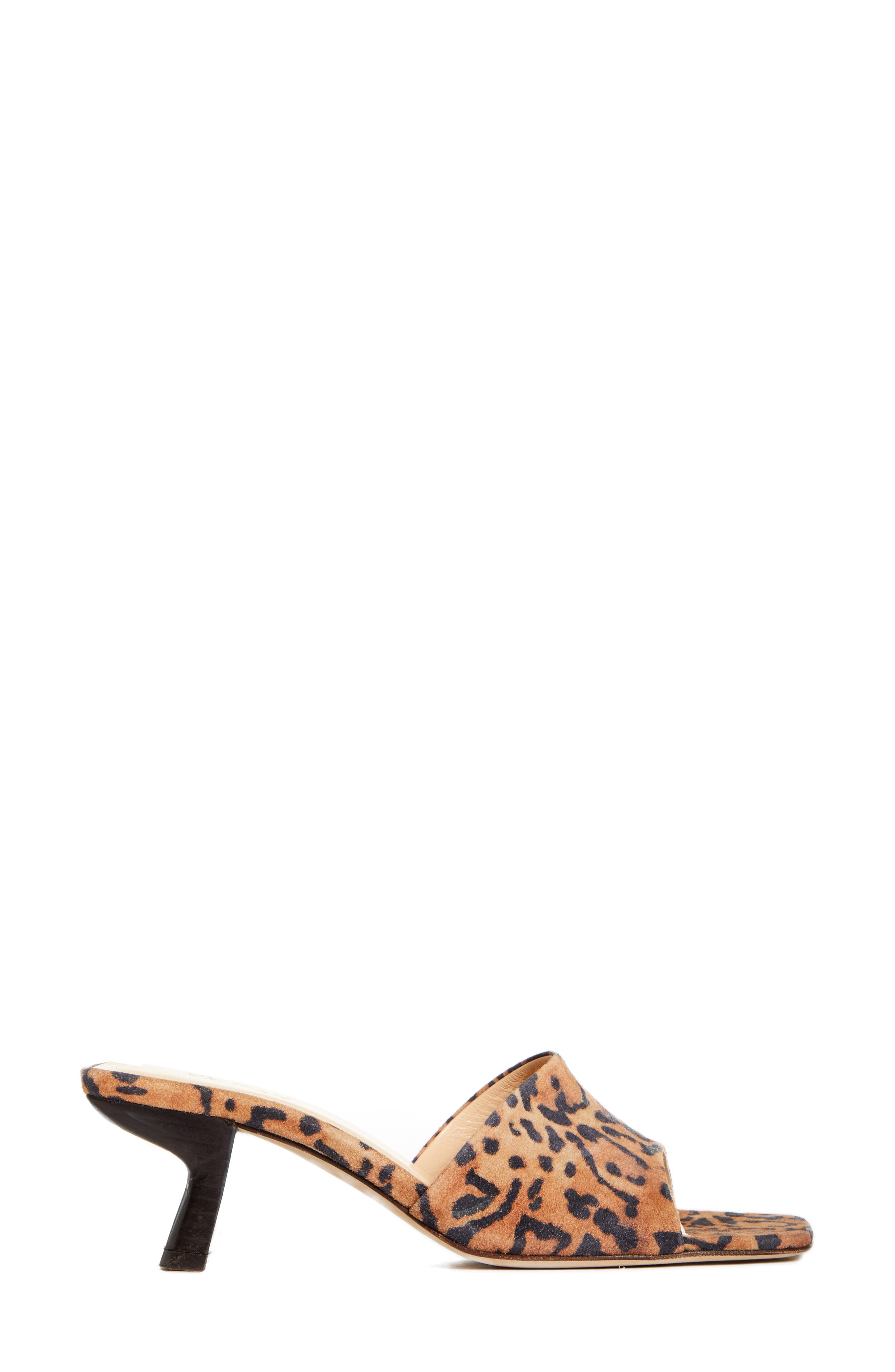 By Far Lily Leopard Print Slide Sandal, Alternate, color, 