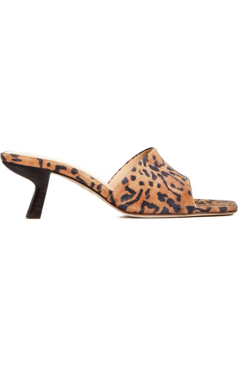 By Far Lily Leopard Print Slide Sandal, Alternate, color,