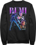 KPop Demon Hunters Men's Rumi Super Star Logo Long Sleeve Crewneck Sweatshirt