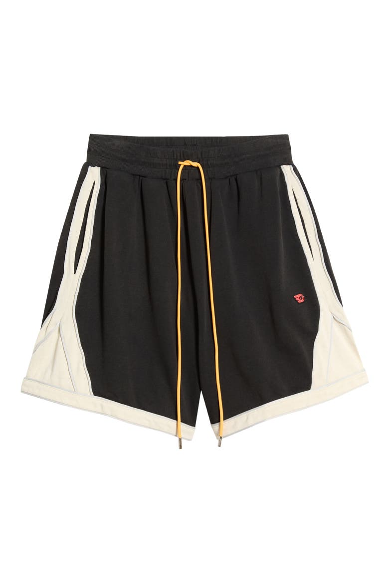 Warm Up Shorts, Alternate, color, VINTAGE BLACK/ CREAM
