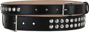 McQueen Double Studded Leather Belt