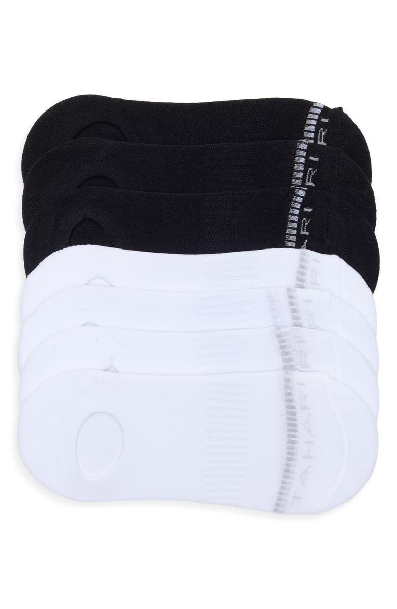 Tahari 7-Pack Cushioned Performance Liner Socks, Main, color, White/ Black