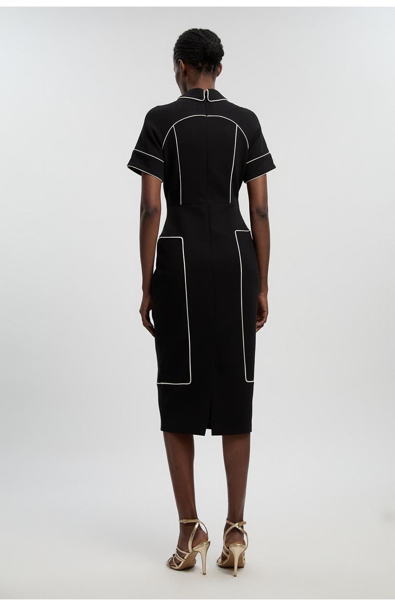 Karen Millen Compact Stretch Pencil Midi Dress, Alternate, color, Black