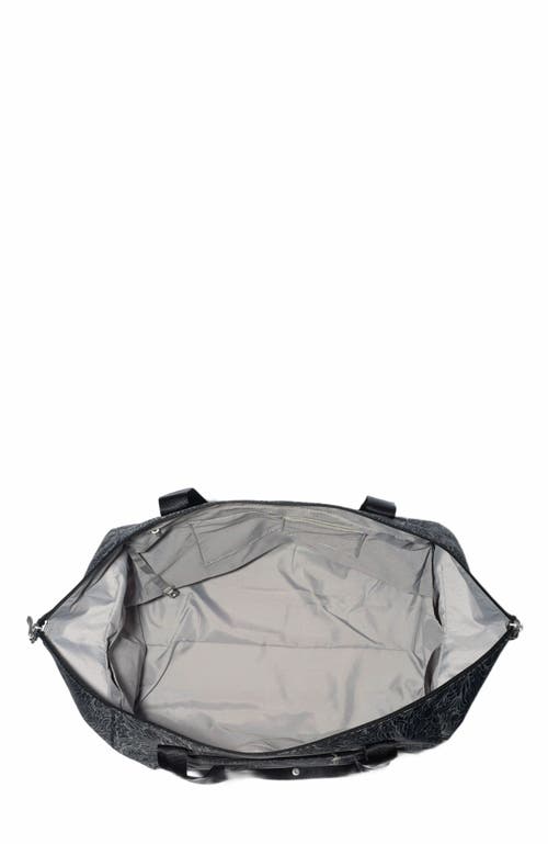 Baggallini All Day Large Duffel Weekender Bag In Midnight Blossom Print