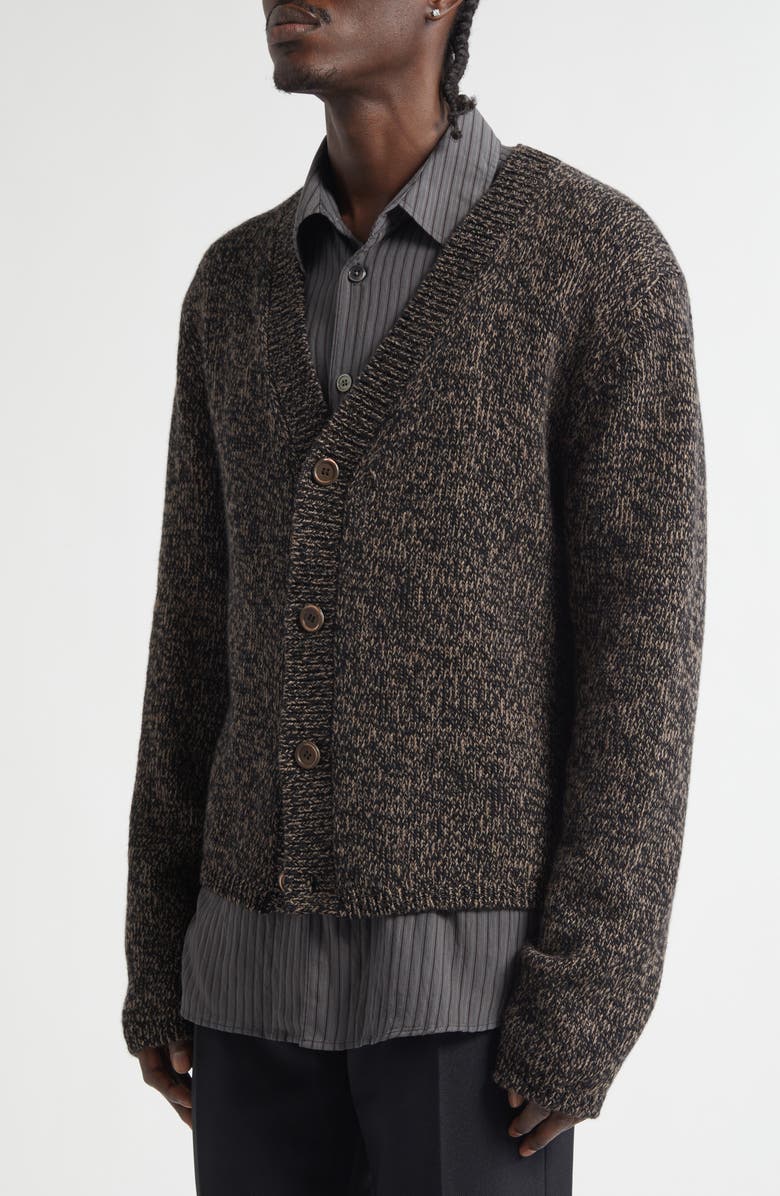 OUR LEGACY Academy Mouliné Superfine Wool Cardigan, Alternate, color, Bear Twist Mouline Wool