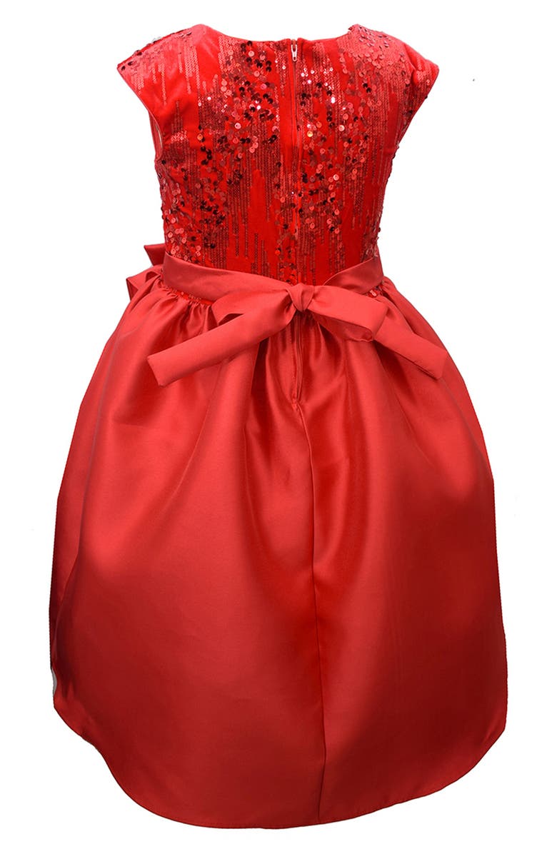 Iris & Ivy Kids' Sequin Velvet & Mikado Party Dress, Alternate, color, 