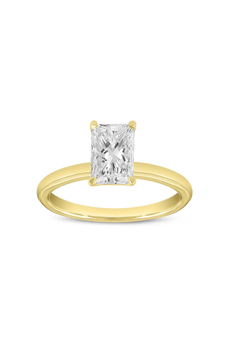 Dora 14K Gold Radiant Cut Lab Grown Solitaire Diamond Ring - 1.5 Ct, Main, color, 14K Yellow Gold