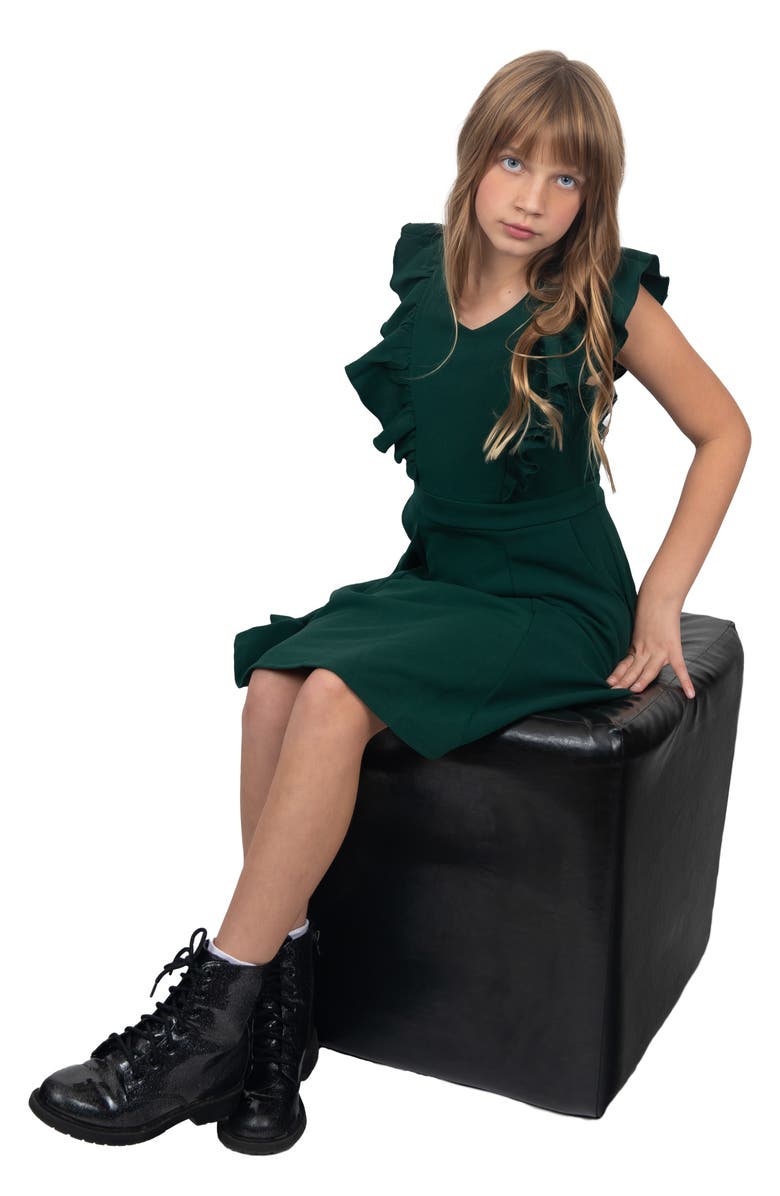 LOVE, NICKIE LEW Kids' Ruffle Front Dress, Alternate, color, 