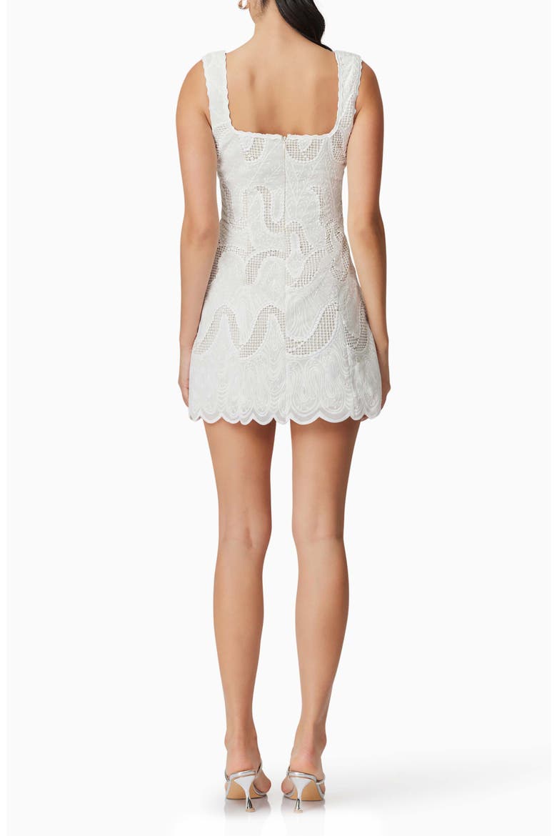 Eliza Mixed Lace Minidress, Alternate, color, IVORY