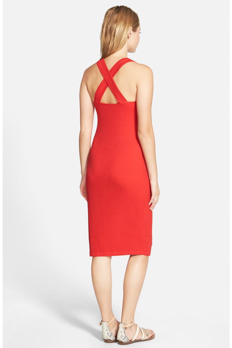 '2X1' Ribbed Tank Dress, Alternate, color, BONFIRE